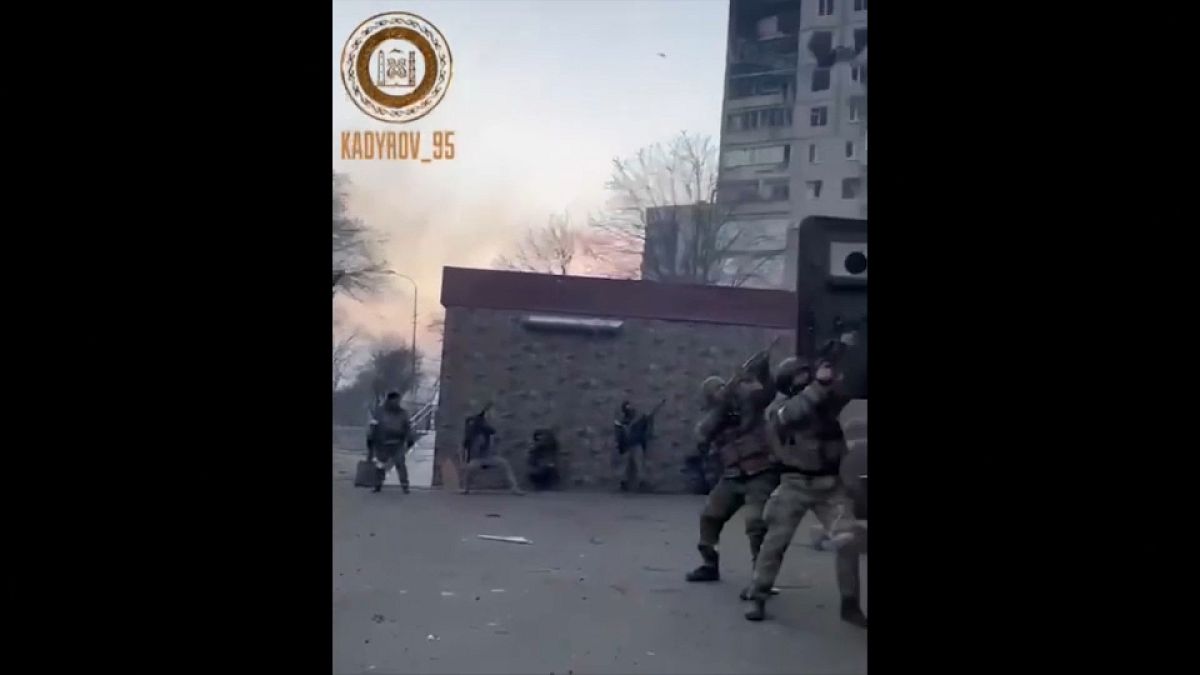 مجتزأ من الفيديو الذي نشره الزعيم الشيشاني قديروف 