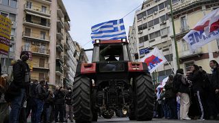 Greek farmers are protesting higher production costs, pressing the center-right government to reduce electricity bills and fuel tax and increase subsidies for animal farms.