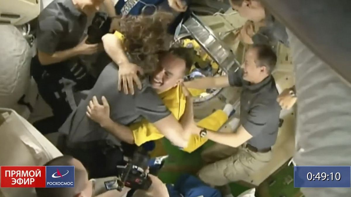 Russian cosmonauts on International Space Station mission arrive ...