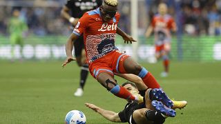 Calcio : le Nigérian Victor Osimhen signe son 2e doublé pour Naples