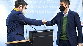 Karl Lauterbach szövetségi egészségügyi miniszter és Marco Buschmann szövetségi igazságügyi miniszter