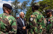 Visita de Marcelo Rebelo de Sousa aos militares em Moçambique