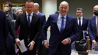EU foreign affairs ministers meet in Brussels on Monday 21 March 2021.