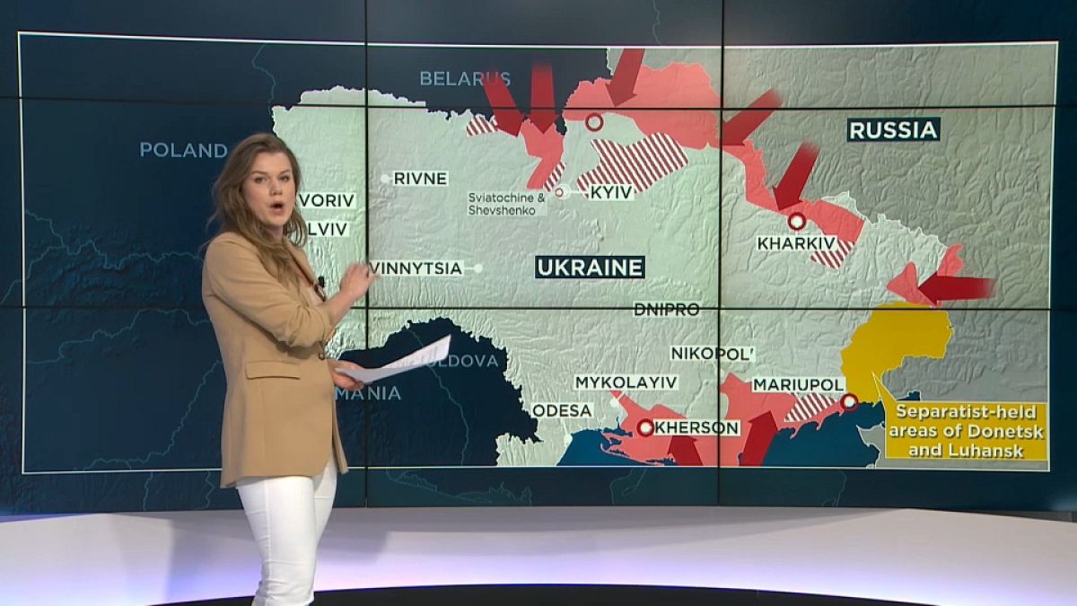 Notre journaliste Sasha Vakulina, sur le plateau d'Euronews