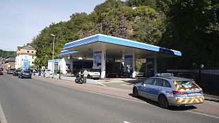 Die Tankstelle in Idar-Oberstein am 21. September.