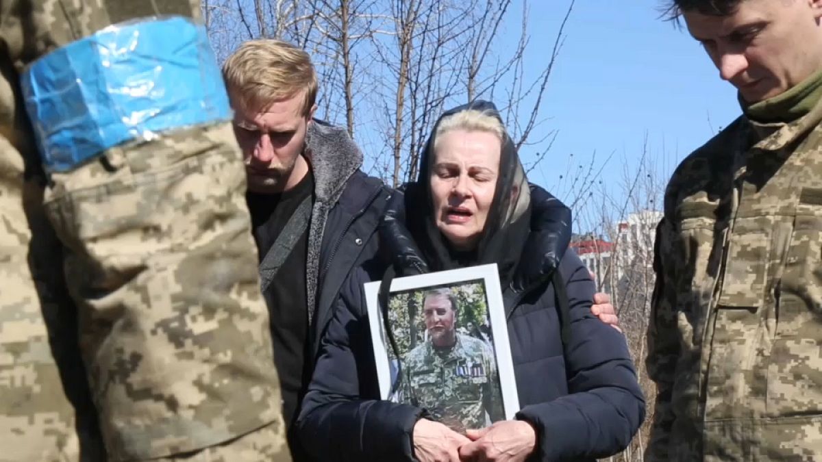 Une famille en deuil à Kyiv