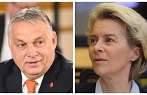 Orbán Viktor magyar miniszterelnök és Ursula von der Leyen bizottsági elnök