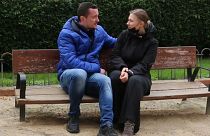 Polyna y Vadim en Madrid. Ella es rusa y él, ucraniano