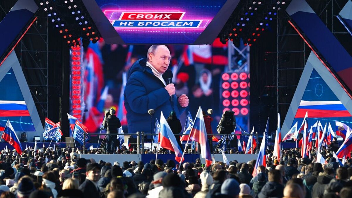 Vladimir Poutine, lors de l'anniversaire de l'annexion de la Crimée, à Moscou, le 18 mars dernier