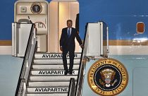 الرئيس الأمريكي جو بايدن لدى وصوله إلى بروكسل