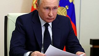 Владимир Путин проводит заседание кабмина по видеосвязи. Ново-Огарёво, 23 марта 2022 года.