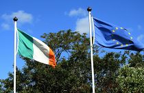 EU and Irish flags
