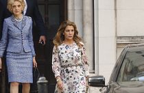 الأميرة هيا بنت الحسين تغادر المحكمة العليا في لندن، بريطانيا. 