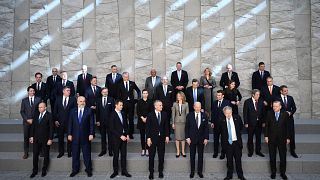 قادة دول حلف شمال الأطلسي "الناتو" على هامش قمّة للحلف عُقدت في بروكسل، بلجيكا 24 مارس 2022