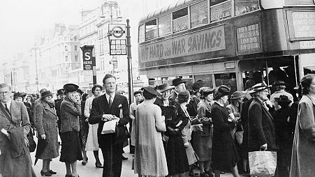 Brits and Americans turned to public transport in far higher numbers during the Second World War.