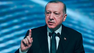 يتحدث الرئيس التركي رجب طيب أردوغان خلال حفل افتتاح منتدى أنطاليا للدبلوماسية، في أنطاليا، تركيا، الجمعة 11 مارس 2022