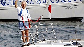 Kenichi Horie 2005-ben egy japán kikötőben (illusztráció)