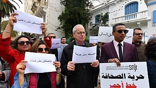 مظاهرة للمطالبة بحرية الصحافة-تونس، 25 آذار 2022