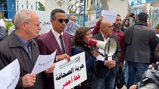 Tunisians protest over detained journalist