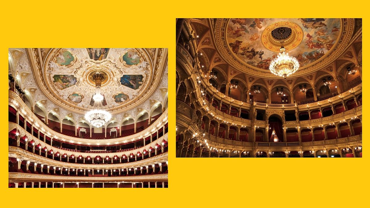 Az odesszai operaház nézőtere a budapesti tervek alapján készült