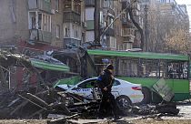 Kijev egy rakétatámadás után március közepén