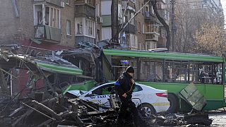 Kijev egy rakétatámadás után március közepén