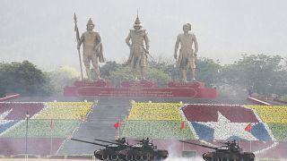 Парад в честь дня Вооруженных сил Мьянмы 27 марта 2022