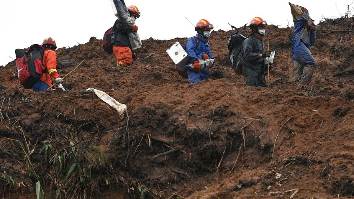 Çin'de düşen yolcu uçağının karakutuları bulundu