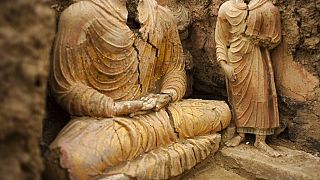 Mes Aynak vadisindeki Buda heykelleri