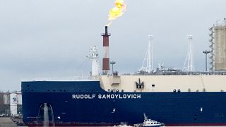 ناقلة الغاز الطبيعي المسال رودولف سامويلوفيتش تبحر تحت علم جزر الباهاماس.