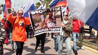 Russians in Cyprus rally in support of their country