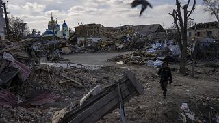 Разрушения в Бышеве под Киевом