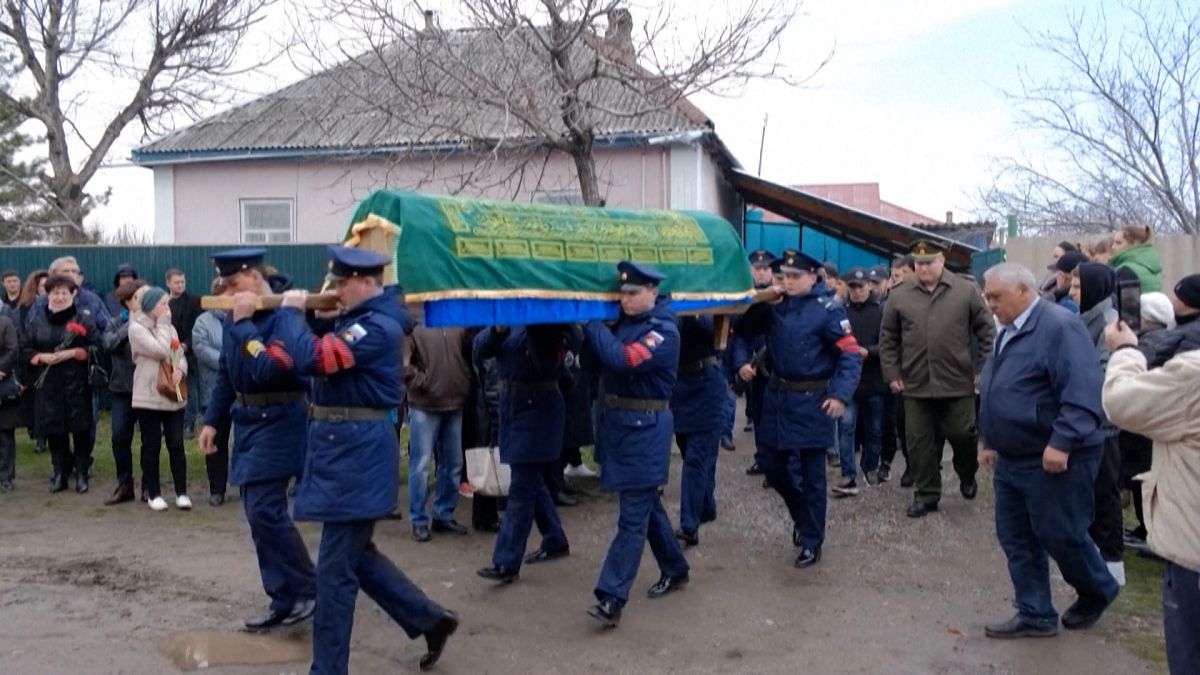 Beerdigung des Mannes in Kara-Balta, Kirgisistan