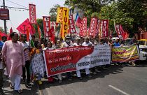 Sciopero dei lavoratori in India