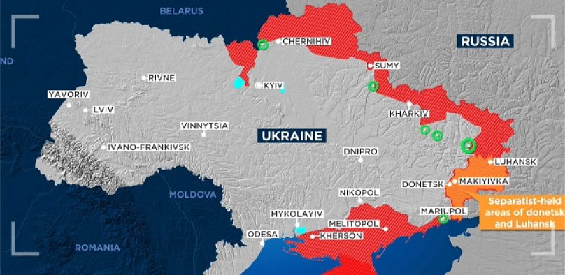 Наглядно о войне: обновлённая карта боевых действий на Украине