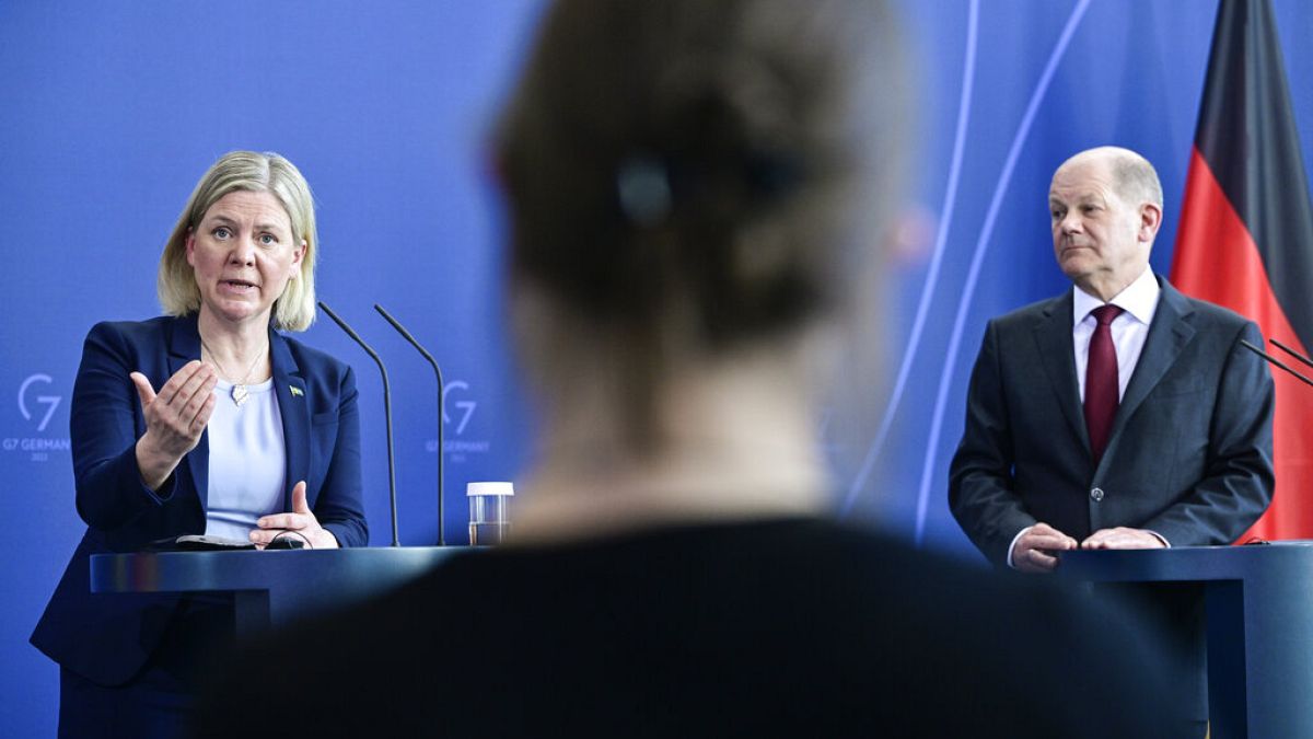 Schwedens Ministerpräsidentin Magdalena Andersson und Kanzler Olaf Scholz in Berlin