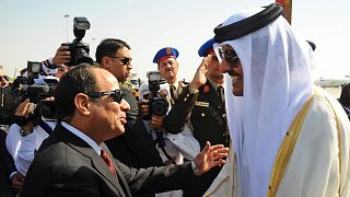 الرئيس المصري عبد الفتاح السيسي وأمير قطر تميم بن حمد آل ثاني