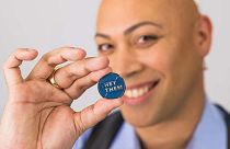 Alaska Airlines staff will be offered pin badges displaying their preferred pronouns
