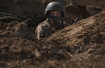 Ukrainischer Soldat bei Kiew