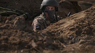Ukrainischer Soldat bei Kiew