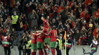 Portugal celebra primeiro golo contra a Macedónia do Norte