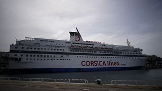 El ferry de Corsica linea que acoge a los refugiados en Marsella
