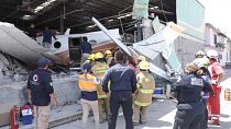 Three dead after small plane crashes through supermarket wall in Mexico