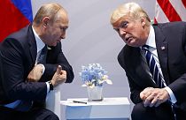 Wladimir Putin und Donald Trump 2017 beim G20-Gipfel in Hamburg
