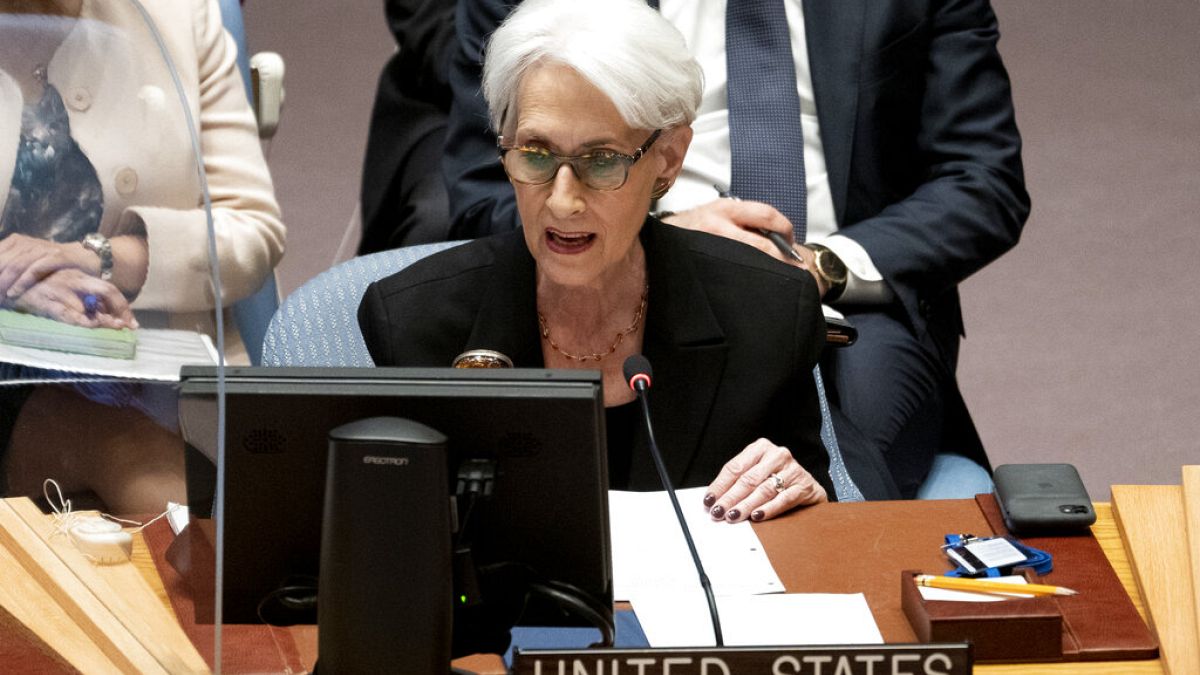 Vice-secretária de Estado dos EUA, Wendy Sherman, no Conselho de Segurança da ONU