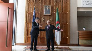 وزير الخارجية الجزائري رمطان لعمامرة يستقبل نظيره الأمريكي أنطوني بلينكين في الجزائر- الأربعاء 30 مارس 2022.