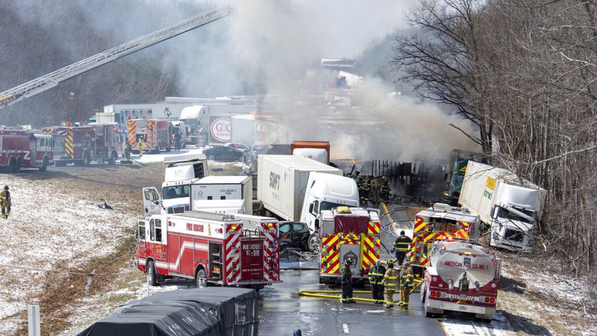ABD'de 80 aracın karıştığı kazada 6 kişi öldü