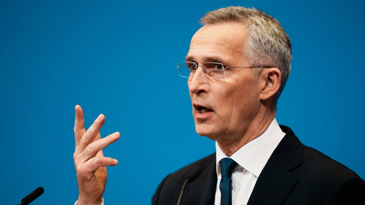 NATO Secretary General Jens Stoltenberg speaks during a media conference during an extraordinary NATO summit at NATO headquarters in Brussels, Thursday, March 24, 2022