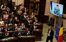 Discours du président ukrainien devant le Parlement belge