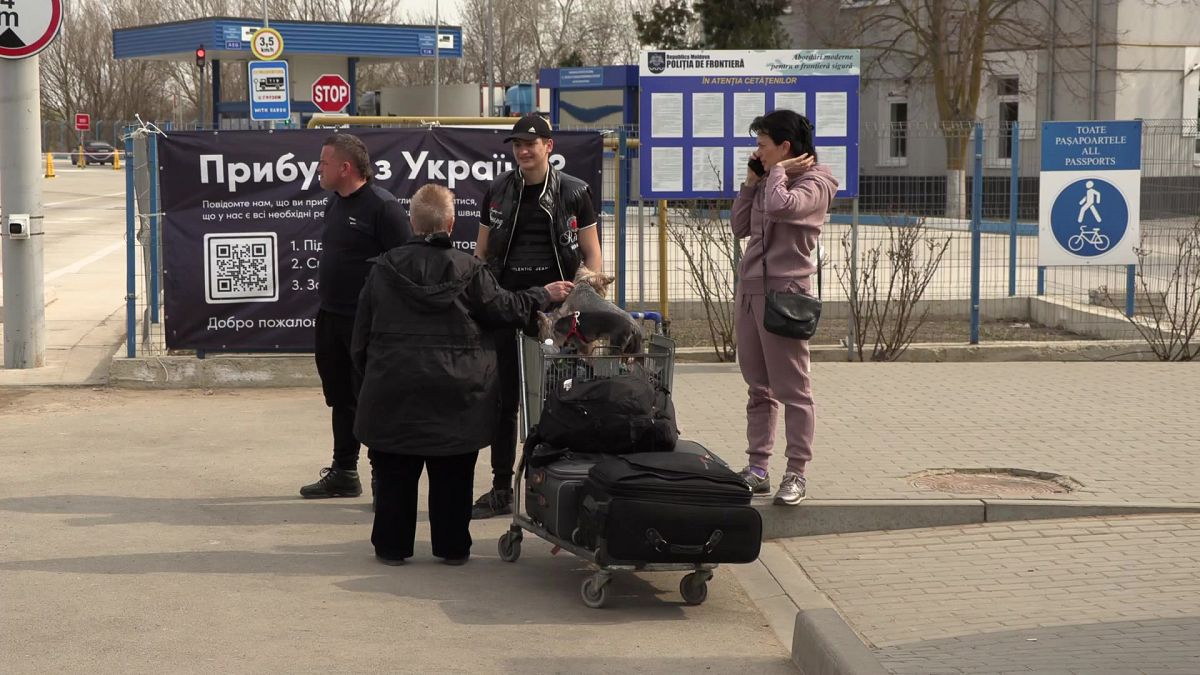 استقبال اللاجئيين الأوكرانيين في مولدوفا. 